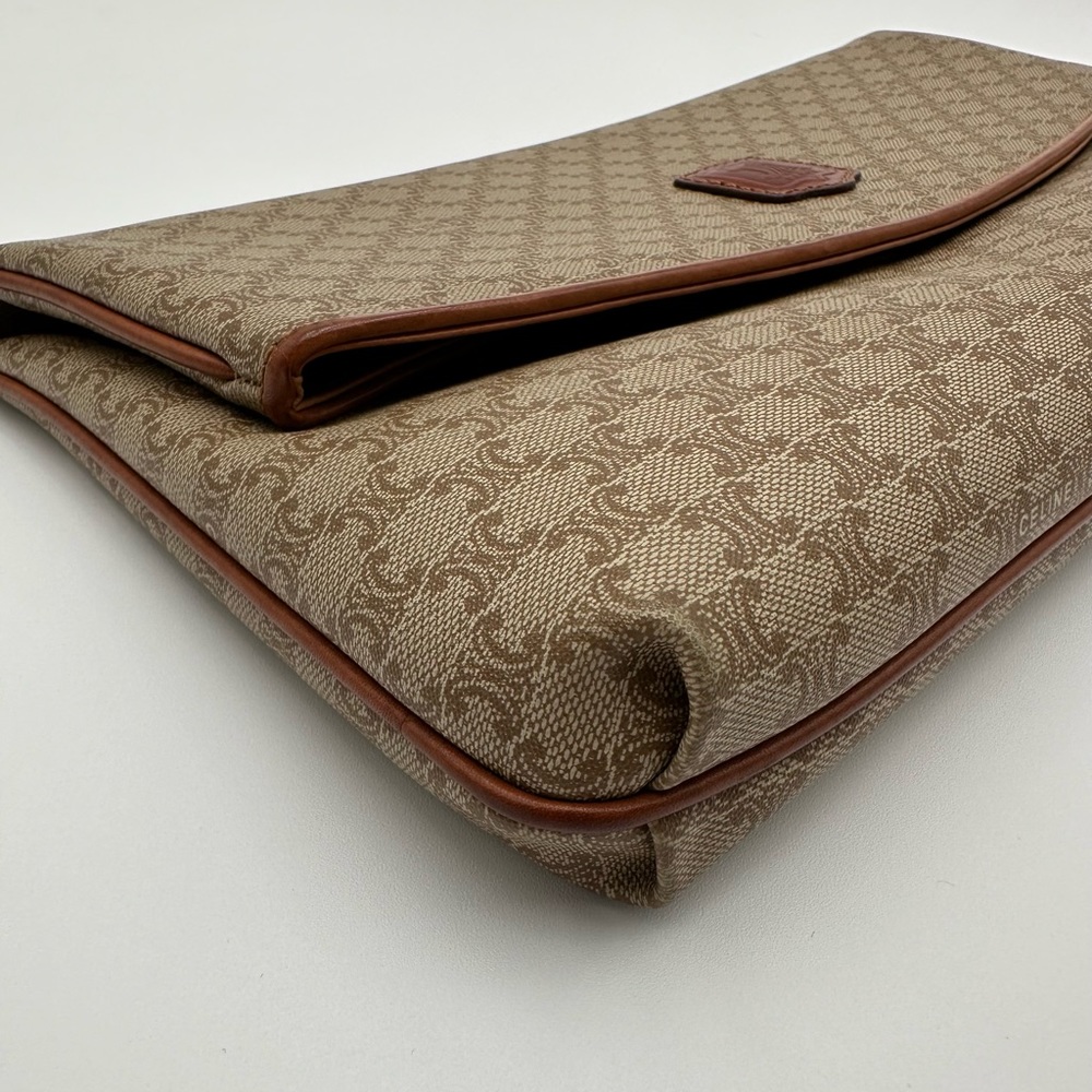 Authentic Vintage Celine Macadam Triomphe Leather Clutch Bag - Picture 6 of 17